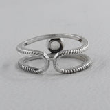 Rainbow Moonstone Silver Ring
