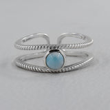 Rainbow Moonstone Silver Ring