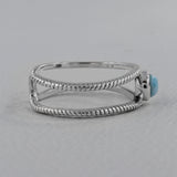 Rainbow Moonstone Silver Ring