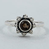 Natural Peridot Sterling Silver Rings