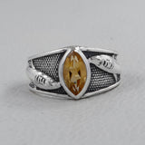 925 Sterling Silver Citrine Ring