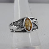 925 Sterling Silver Citrine Ring