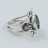 Natural Blue Topaz Sterling Silver Rings