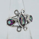 Natural Blue Topaz Sterling Silver Rings