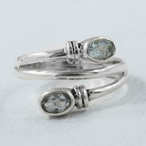 Natural Garnet Silver Rings