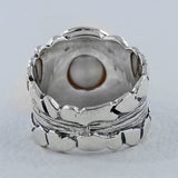 925 Silver Fresh Water Pearl Men's Ring