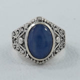 Natural Larimar Silver Rings