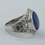 Natural Larimar Silver Rings