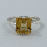 925 Sterling Silver Citrine Ring