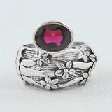 925 Sterling Silver Garnet Rings