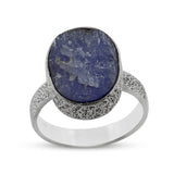 Raw Uncut Astrophyllite Silver Rings