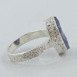 Raw Uncut Astrophyllite Silver Rings