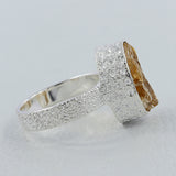 Raw Uncut Astrophyllite Silver Rings