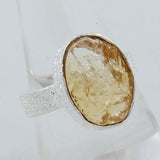 Raw Uncut Astrophyllite Silver Rings