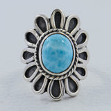 925 Sterling Silver Larimar Rings