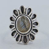 925 Sterling Silver Larimar Rings