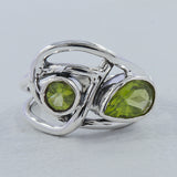 Peridot Silver Rings
