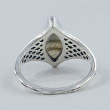 Rainbow Moonstone Silver Ring