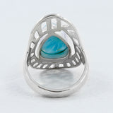 Natural Rainbow Moonstone Silver Rings