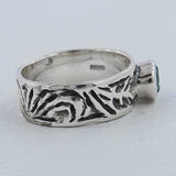 925 Sterling Silver Blue Topaz Rings