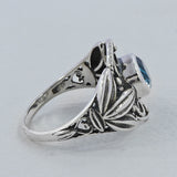 Blue Topaz 925 Silver Ring