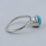 Blue Larimar Silver Adjustable Ring