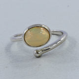 Blue Larimar Silver Adjustable Ring