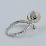 Blue Larimar Silver Adjustable Ring