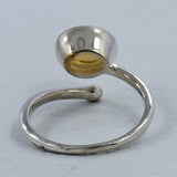 Blue Larimar Silver Adjustable Ring