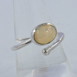 Blue Larimar Silver Adjustable Ring