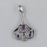 925 Sterling Silver Amethyst Pendants