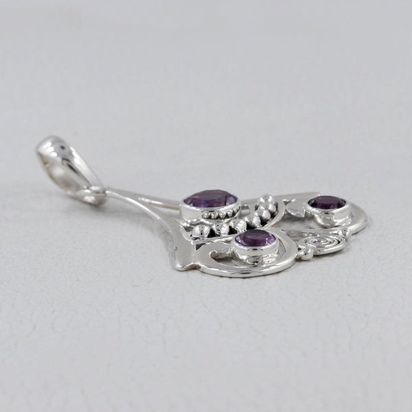 925 Sterling Silver Amethyst Pendants
