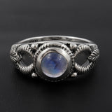 925 Silver Rainbow Moonstone Rings