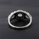 925 Silver Rainbow Moonstone Rings