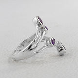 Natural Peridot Silver Rings