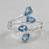 Natural Peridot Silver Rings
