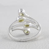 Natural Peridot Silver Rings
