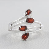 Natural Peridot Silver Rings