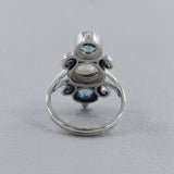 Rainbow Moonstone Silver Ring