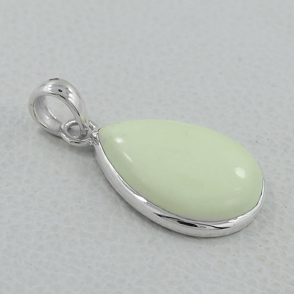 925 Silver Lemon Chrysoprase Pendants