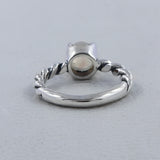 Rainbow Moonstone Silver Ring