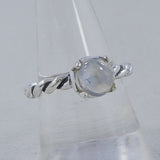 Rainbow Moonstone Silver Ring