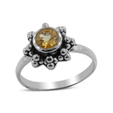 Natural Peridot Sterling Silver Rings