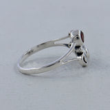 Natural Garnet Silver Rings