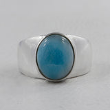 Natural Malachite Silver Rings