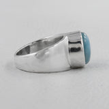 Natural Malachite Silver Rings