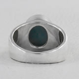 Natural Malachite Silver Rings