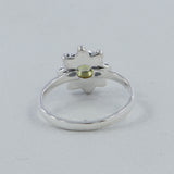 Natural Peridot Sterling Silver Rings