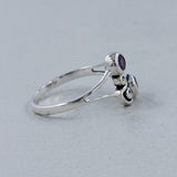 Natural Garnet Silver Rings