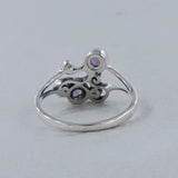 Natural Garnet Silver Rings